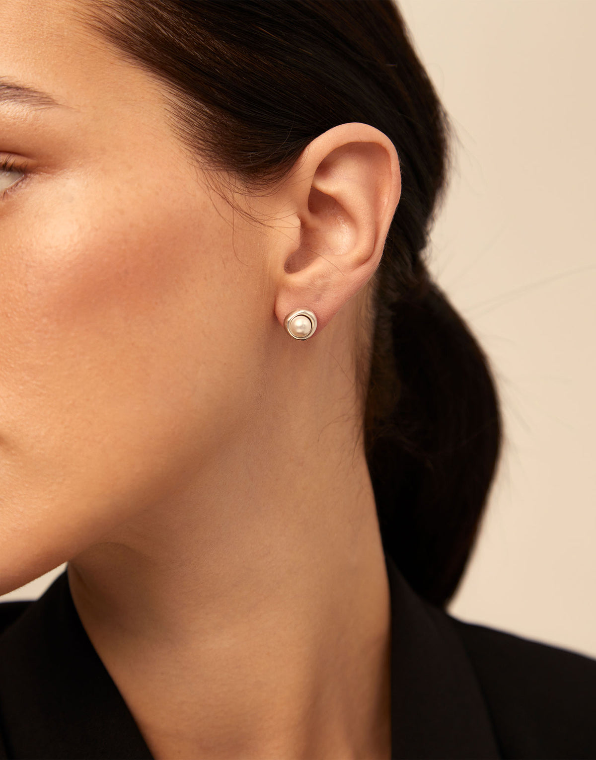 UNOde50 Pearl Stud Earrings – Silver | PEN0461