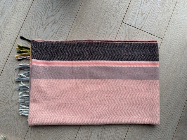 Pink/Navy Winter Scarf | Lisa Angel