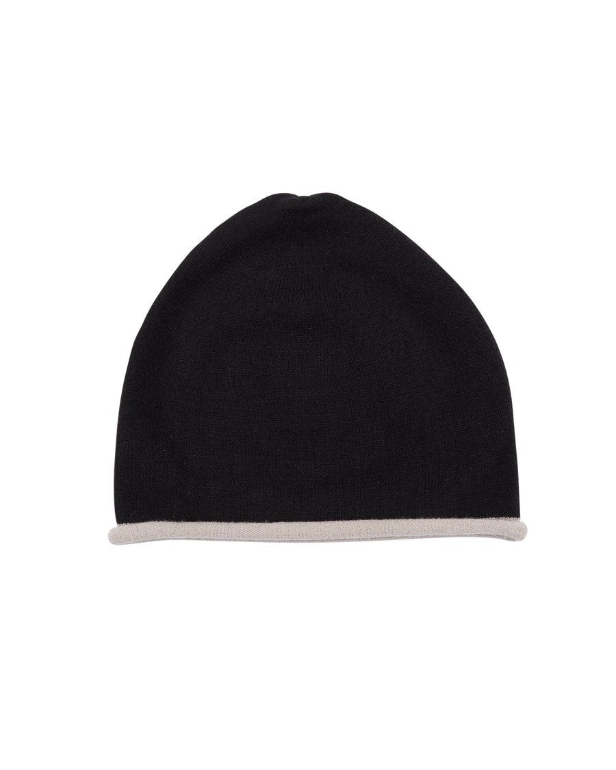 Putty & Black Beanie Hat - Pixie