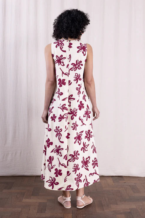 Rosewood Cotton Poplin Dress | Nomads ZN2187RSW