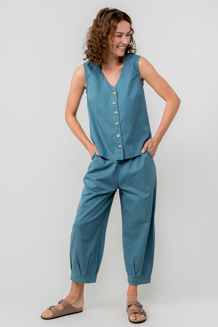 Sail Tencel Cotton Cropped Trouser
