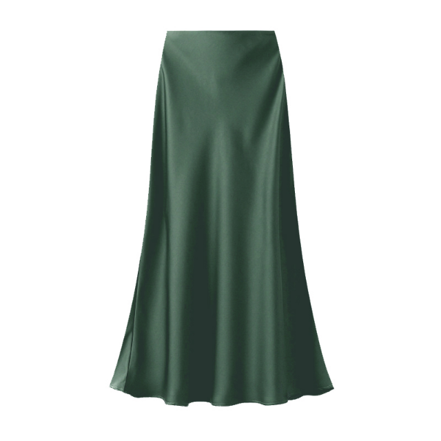 Satin Slip Skirt – Forest Green | Last True Angel