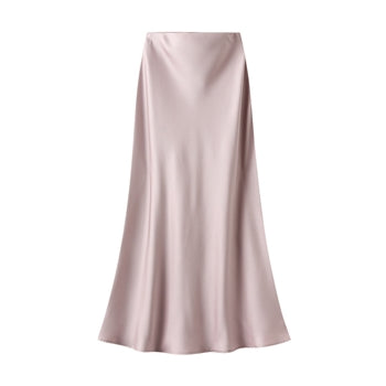 Satin Slip Skirt - Soft Pink