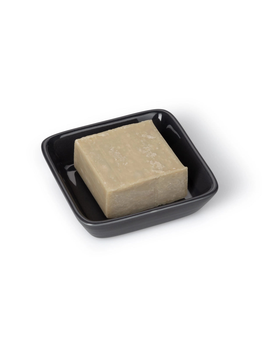 Charcoal Grey Ceramic Soap Dish