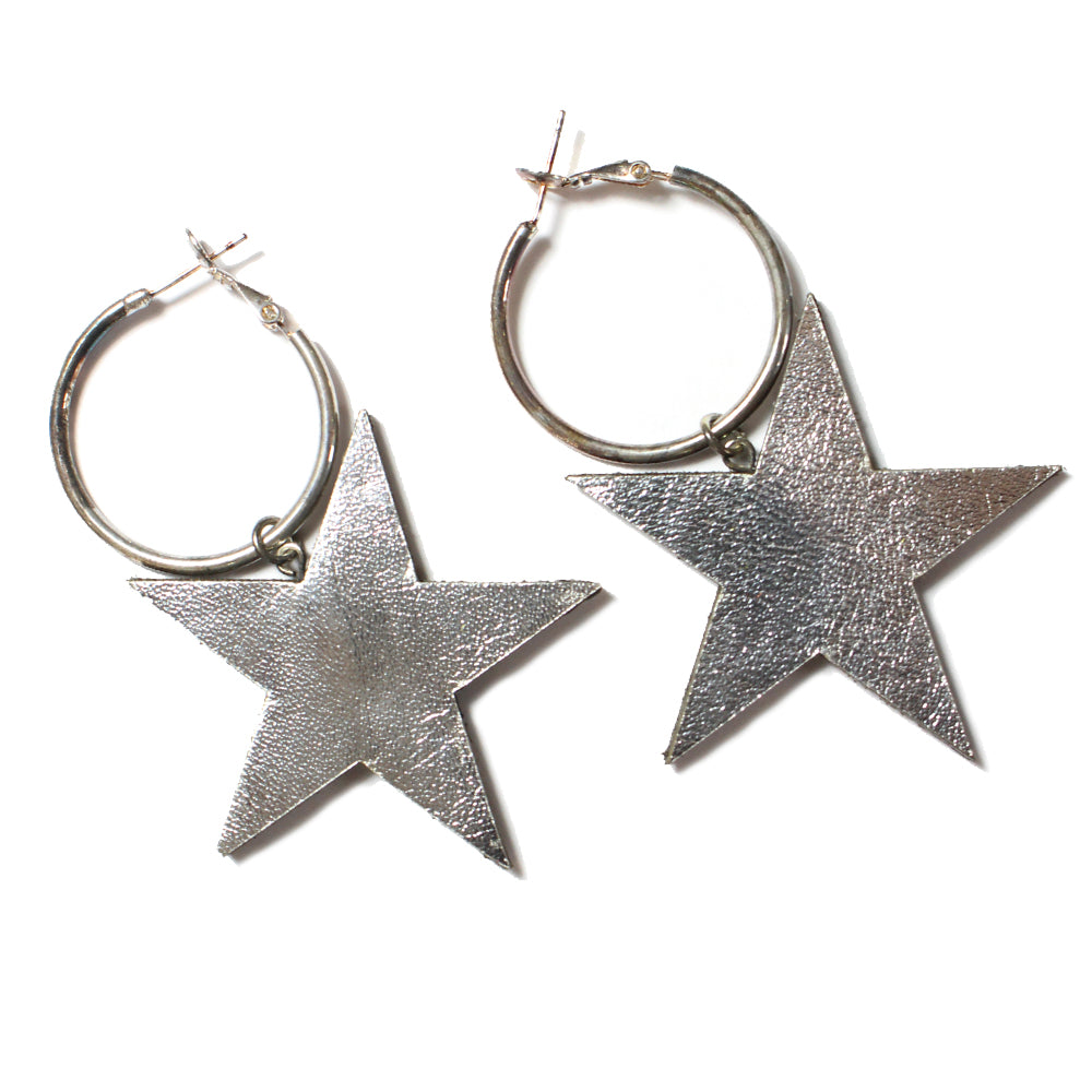 Dark Horse Celeste Star Hoop Ear-Rings - Silver