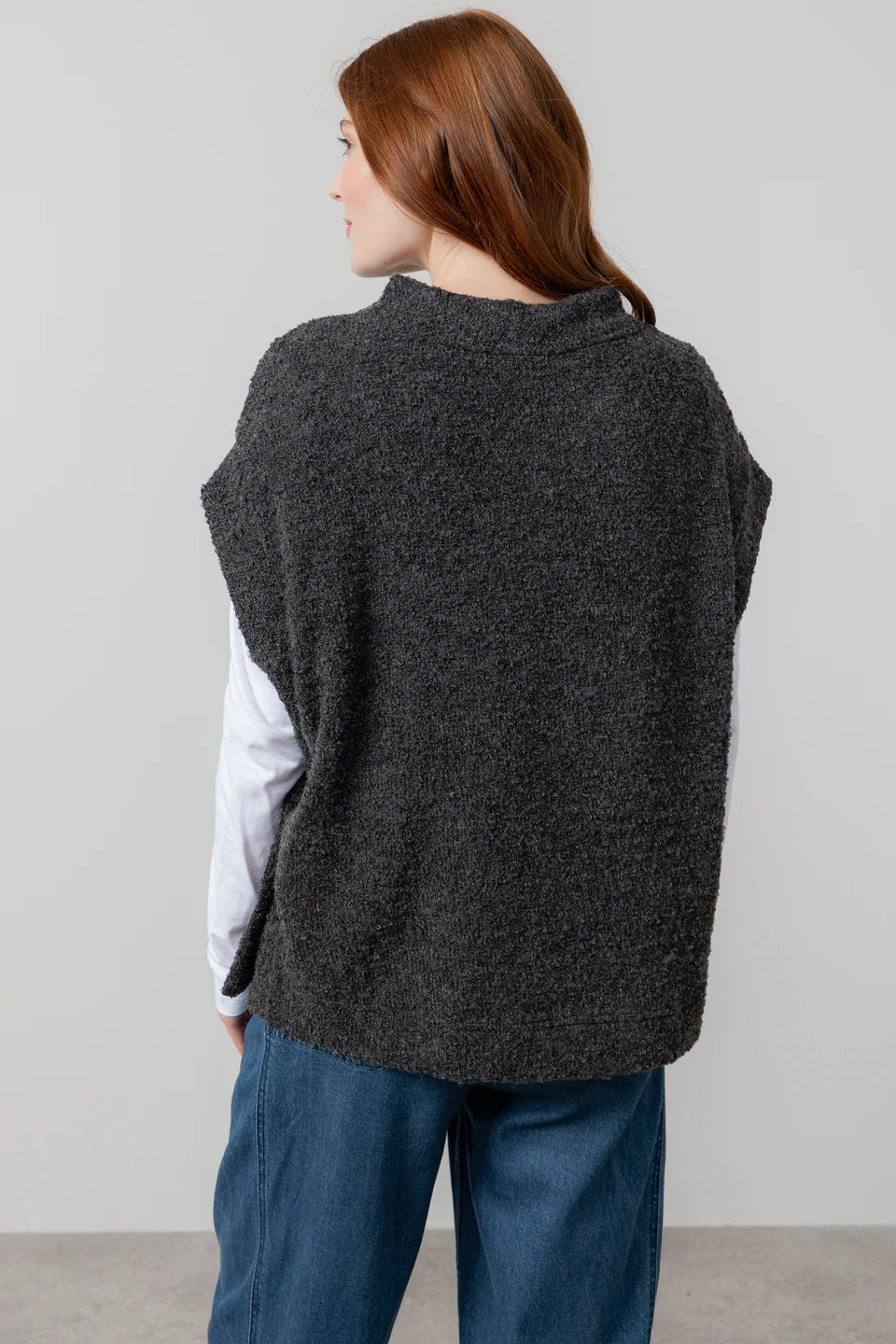 Charcoal Boucle Knit Tabitha Tank | Lily & Me LM25671