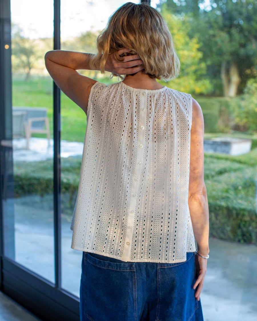 Cream Sleeveless Top - Tilly from Chalk