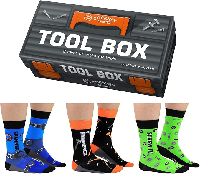 Men's Assorted socks toolbox design