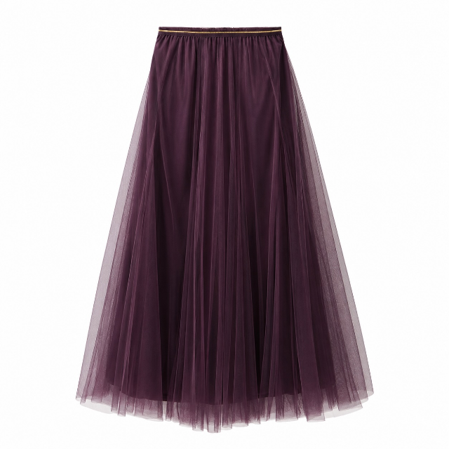 Tulle Layer Skirt - Aubergine | Last True Angel