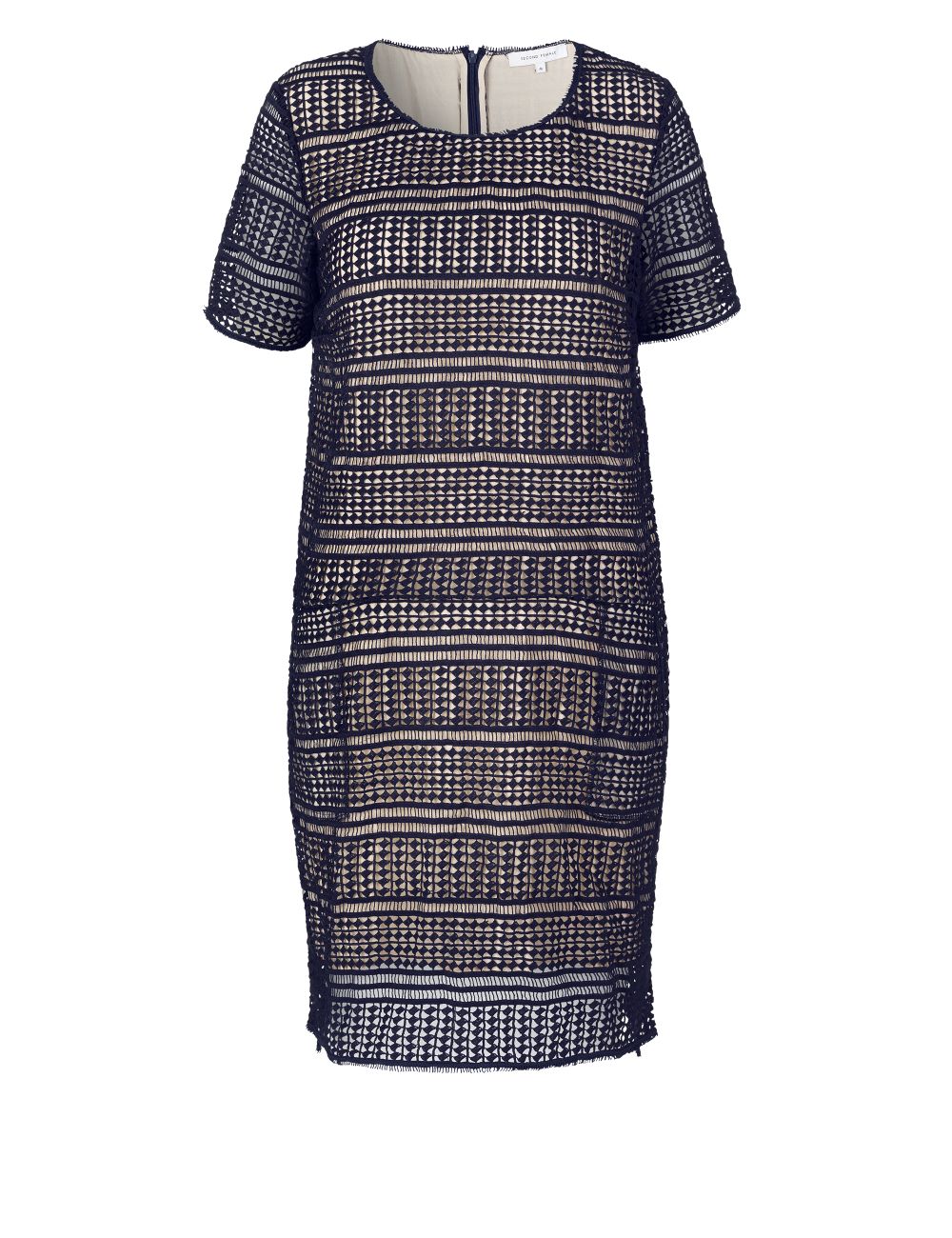 Second Female Navy Crochet Shift Dress