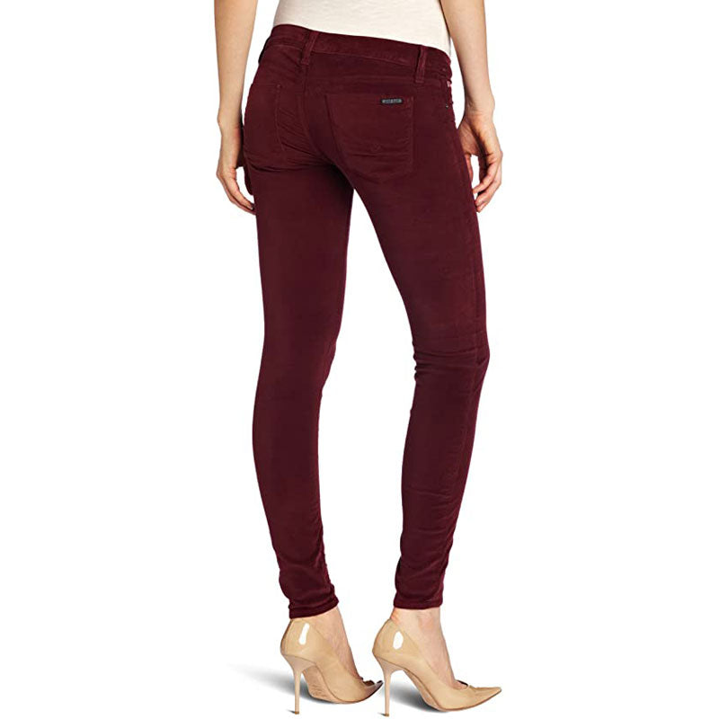 Hudson Krista Skinny Leg Bordeaux Velvet