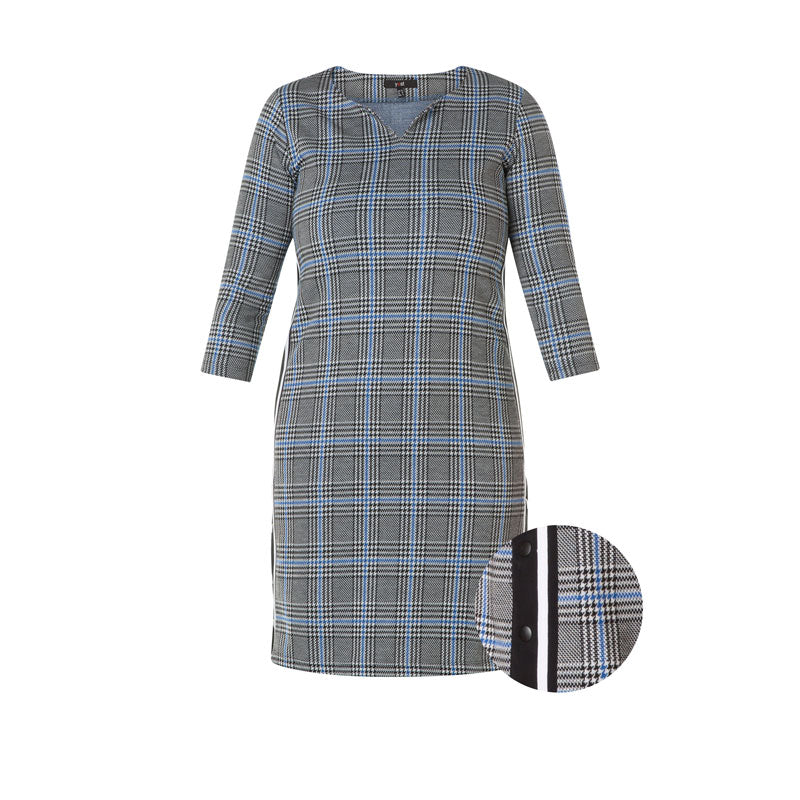 Yest Check Shift Dress 32693