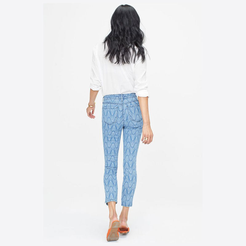 Ami Ankle Arrowhead Print Skinny Jeans