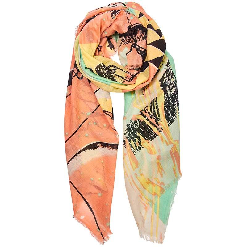 Bella Ballou City Light Cotton Scarf | Opal
