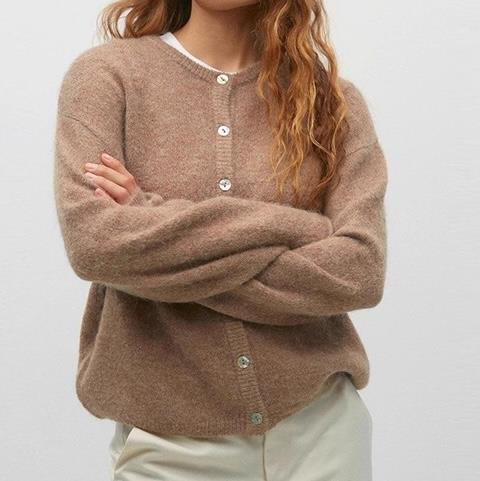 Heathered Mocha Wool Blend Knit Cardigan | Last True Angel
