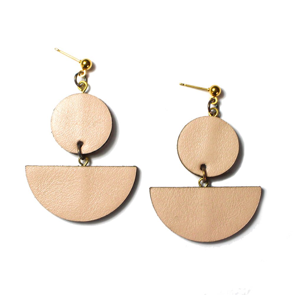 Dark Horse Dot/Slice Ear-Rings - Blush