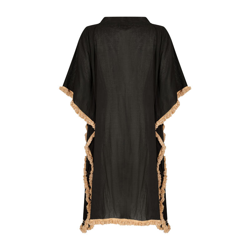 Naudic Boho Style Black Kaftan