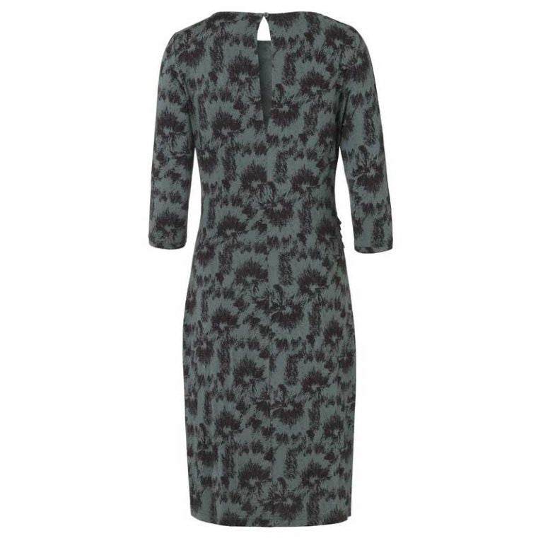 Dusty Pine & Black Print Dress from Rosemunde