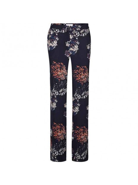 Navy Floral Trousers - Fleur from Second Female