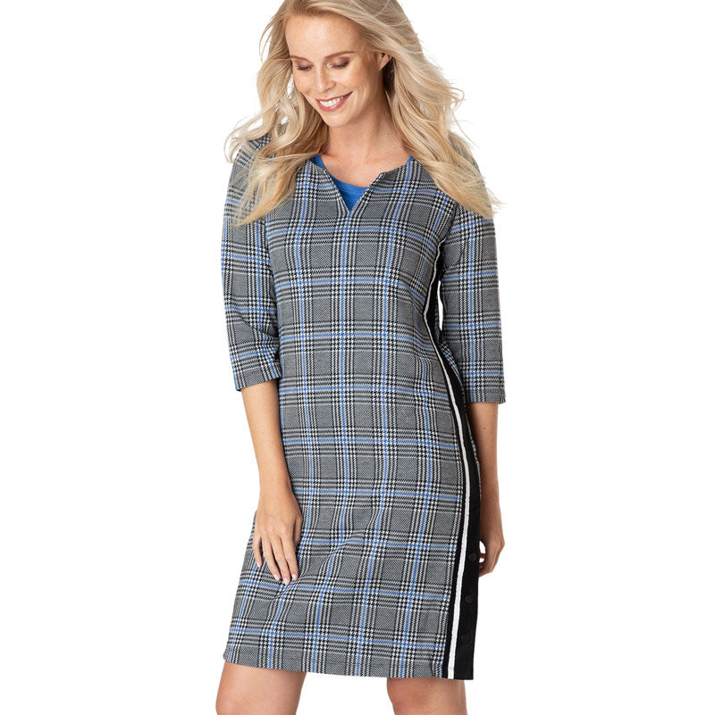 Yest Check Shift Dress 32693