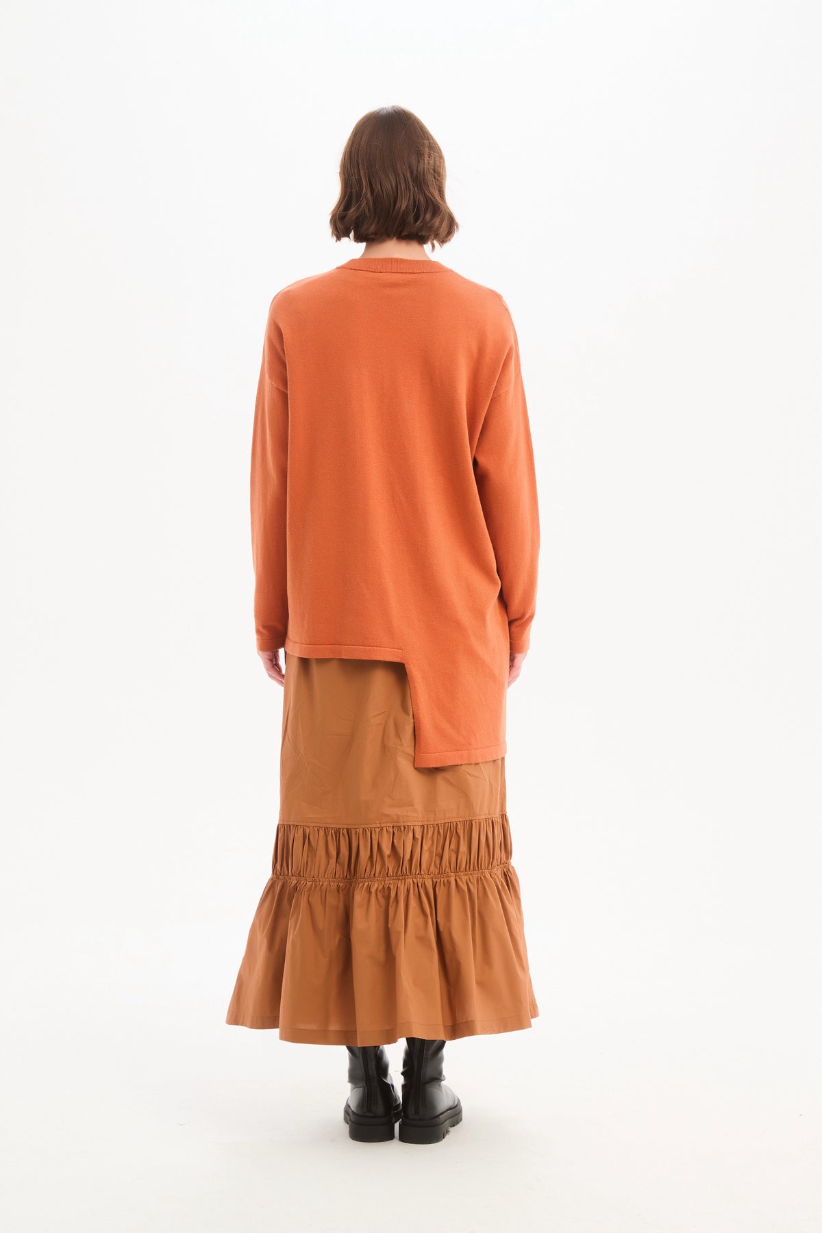 Tirelli Asymmetric Zip Detail Knit – Amberstone | 26K3818