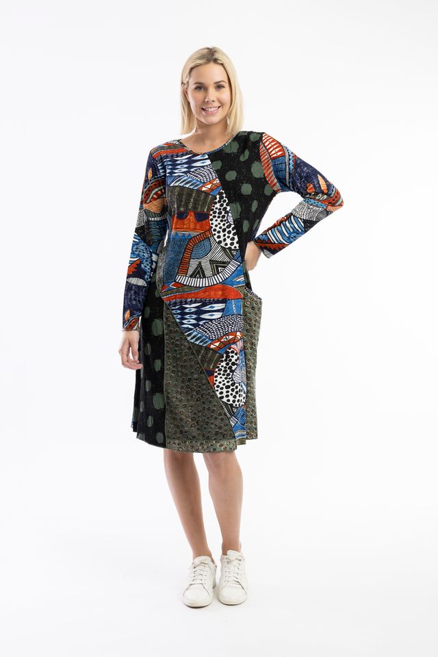 Bohemian Rhapsody Patch Dress | Orientique 20075