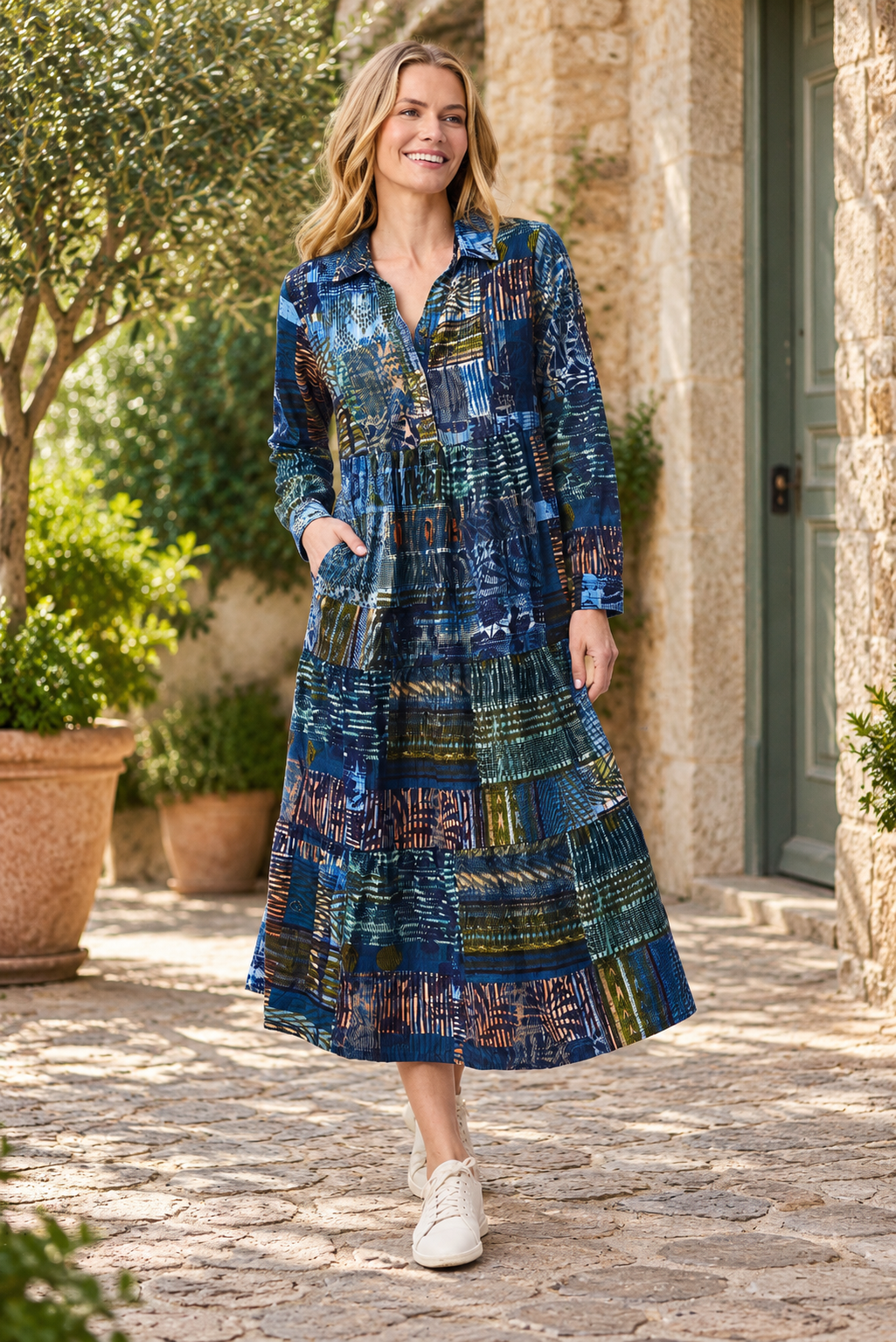 Isfahan Collar Midi Dress – 31052 | Orientique