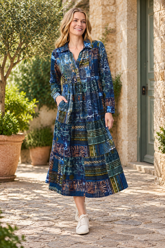 Isfahan Collar Midi Dress – 31052 | Orientique