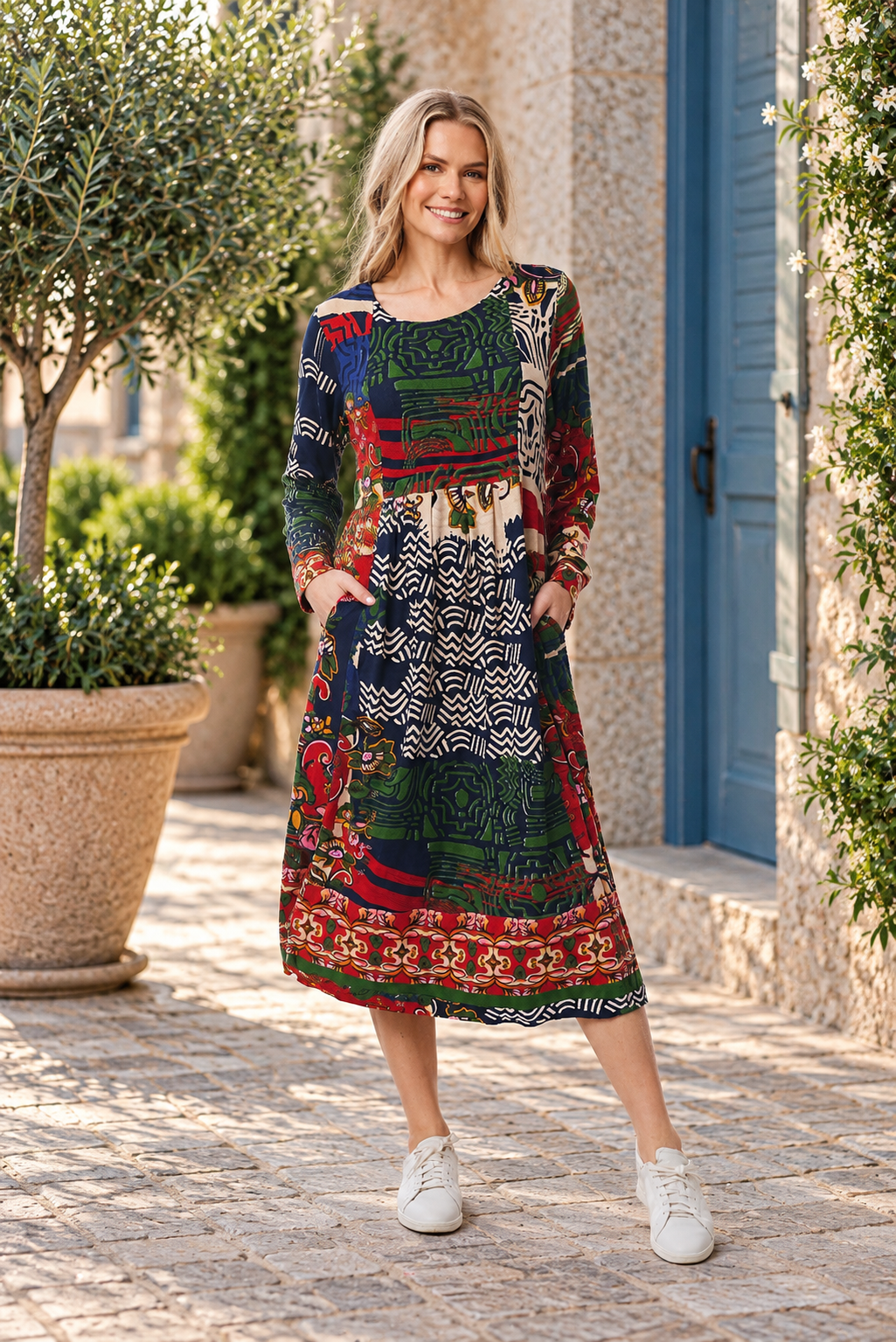 Zapotec Bubble Midi Dress – 31056 | Orientique