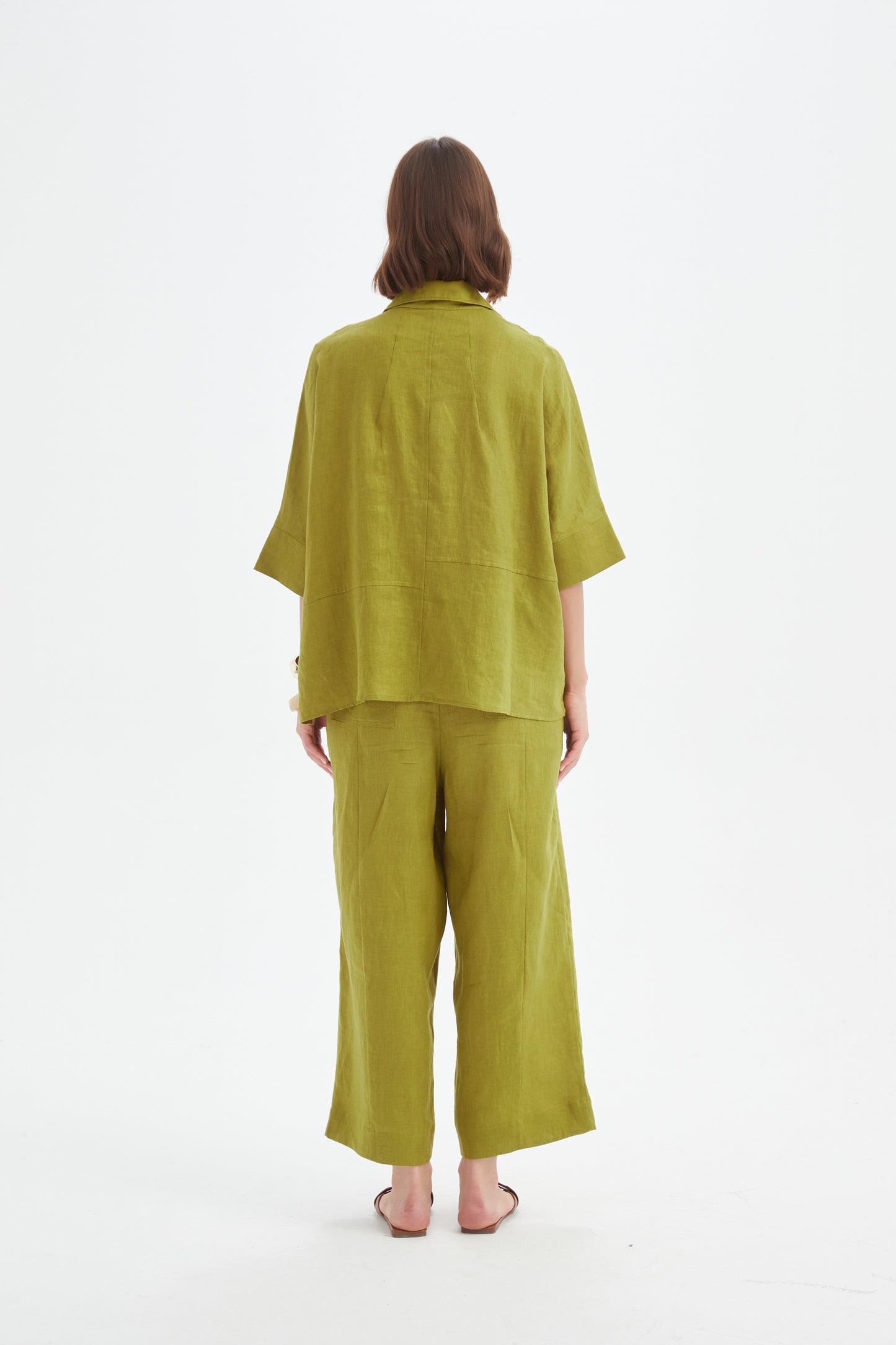 French Chartreuse Seam Detail Boxy Shirt | Tirelli