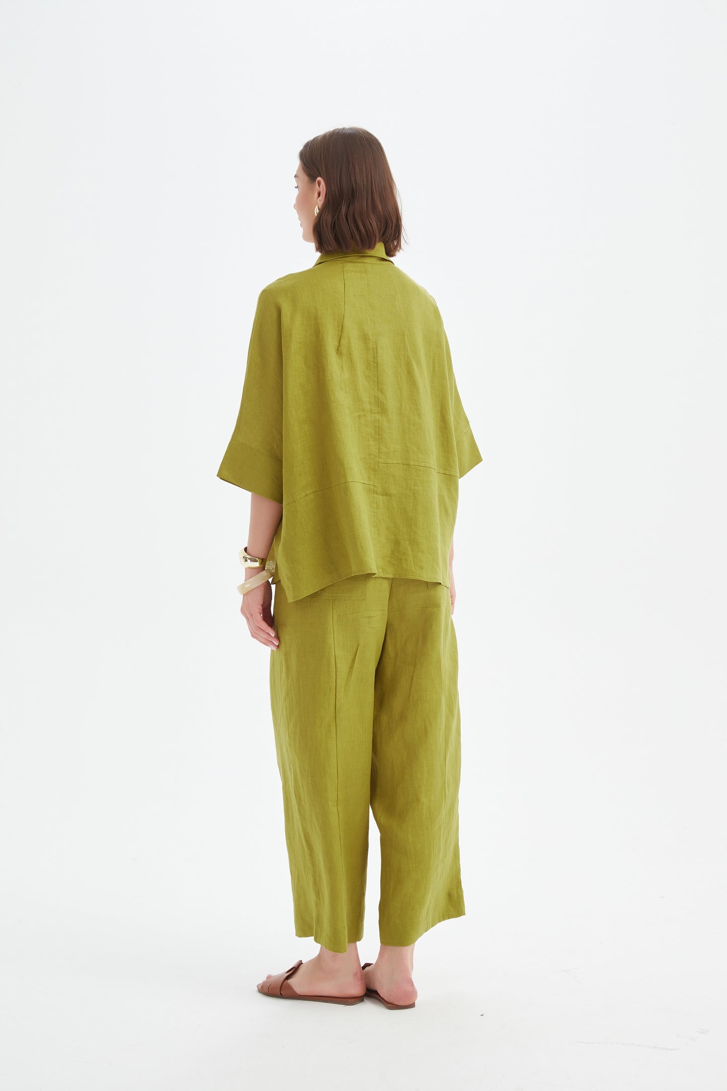 French Chartreuse Seam Detail Boxy Shirt | Tirelli