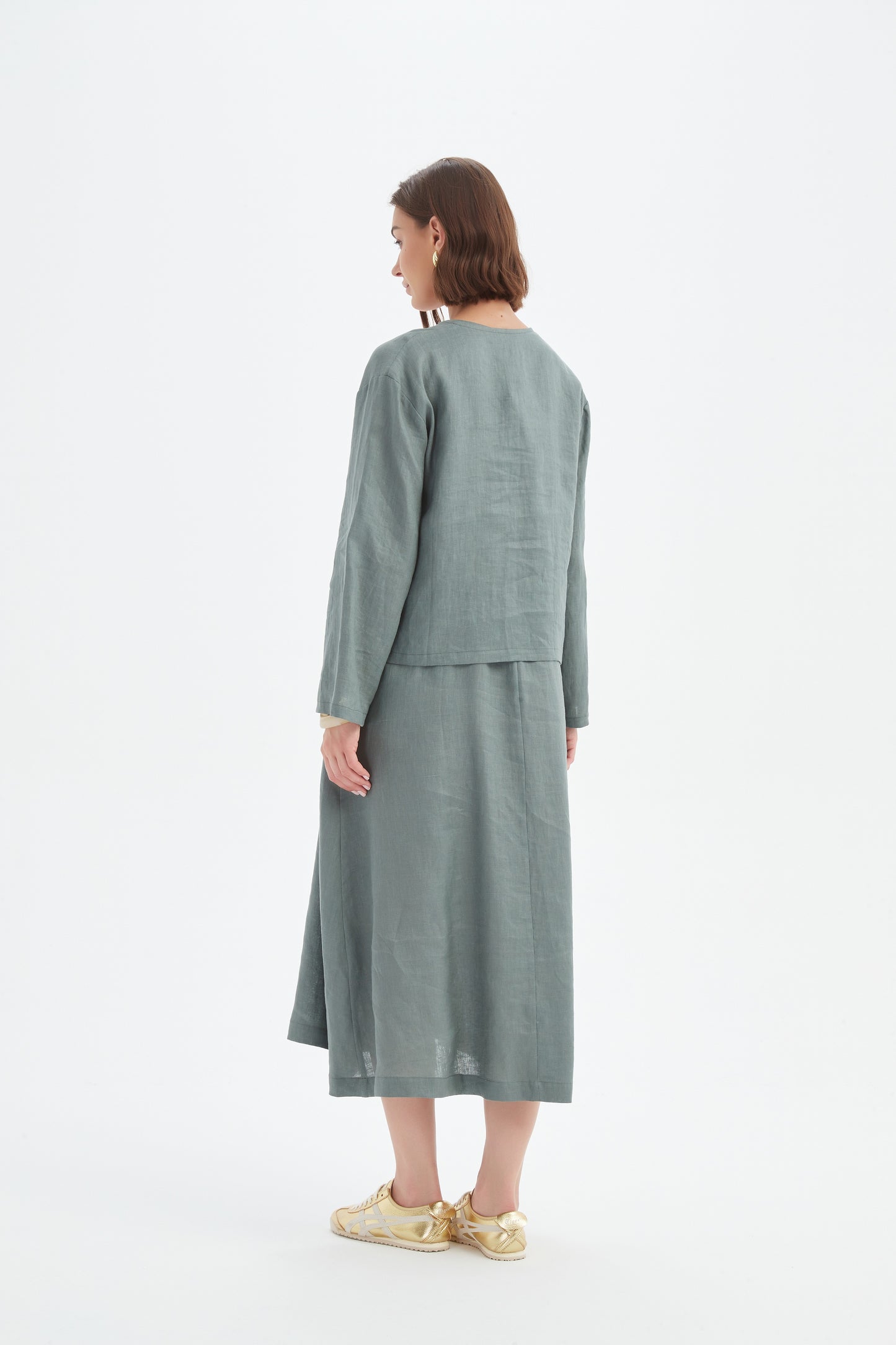 Petrol Tie Front Top | Tirelli