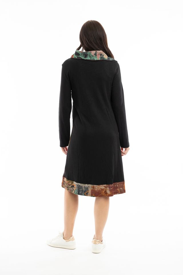 Fields of Gold Cowl Neck Patch Dress | Orientique 61708