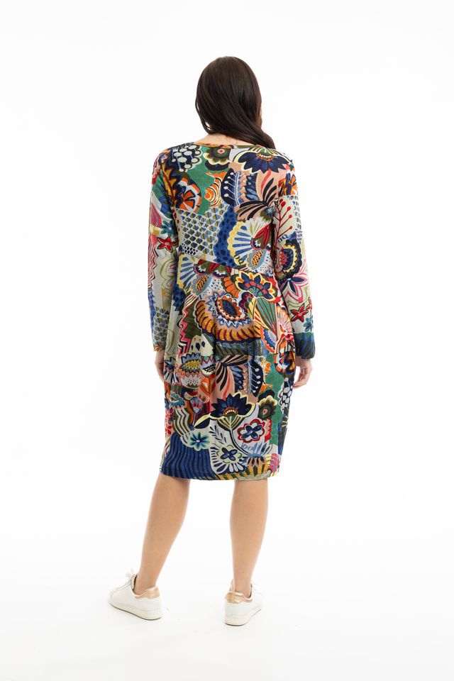 Hotel California Bubble Panel Dress | Orientique 61706