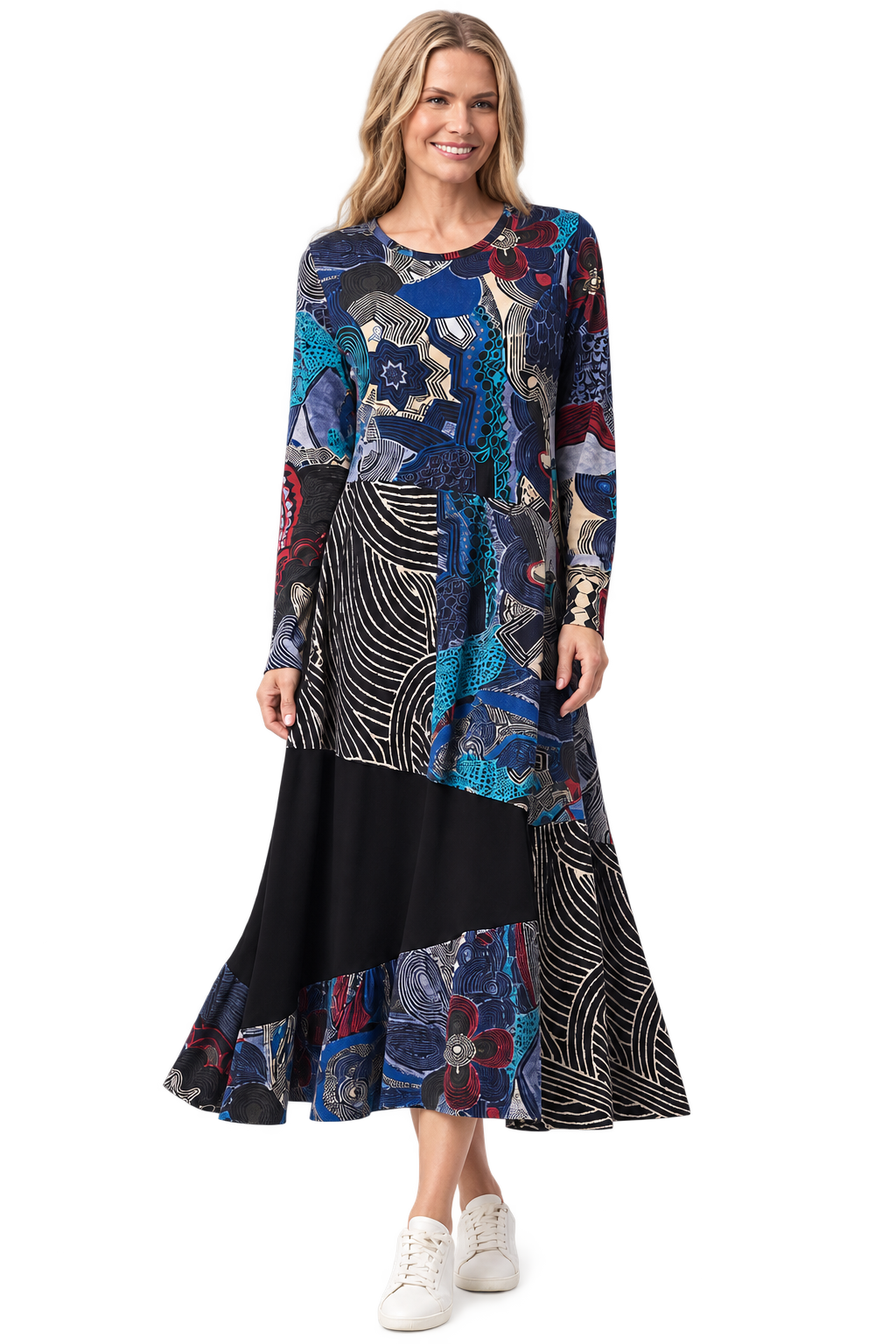 Benin Patch Maxi Dress  - 61779 | Orientique