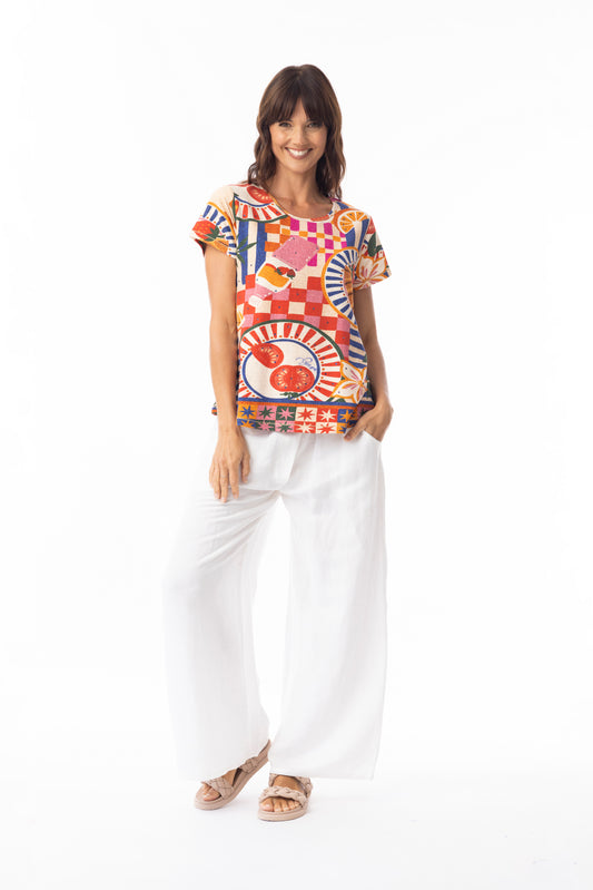 Marcella Print Crew T.Shirt | Escape 62748