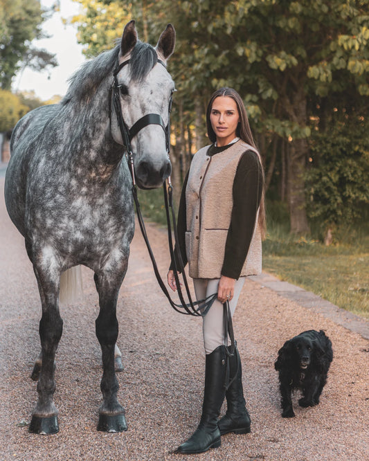 Abby Gilet - Oat | Chalk