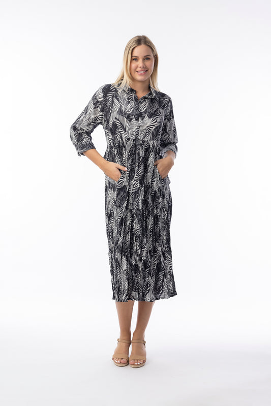 Arashi Collared Dress | Orientique 71593