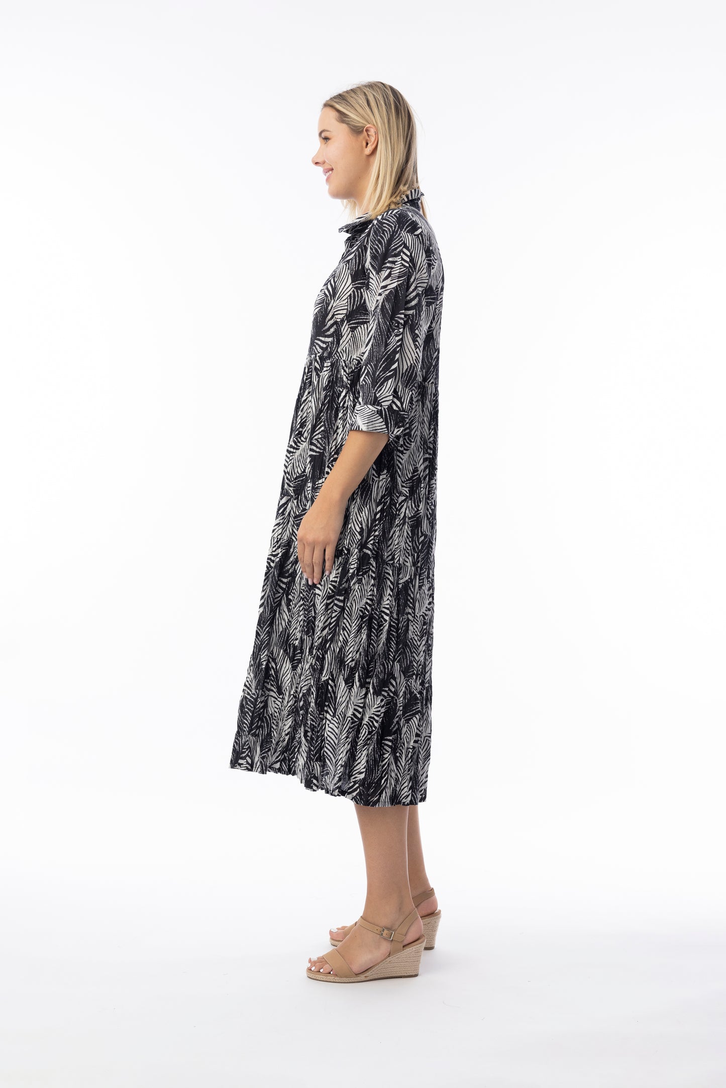 Arashi Collared Dress | Orientique 71593