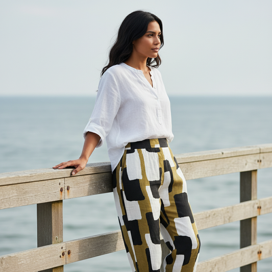 Art Box Jubilant Barrel Leg Trousers | Foil FO8363