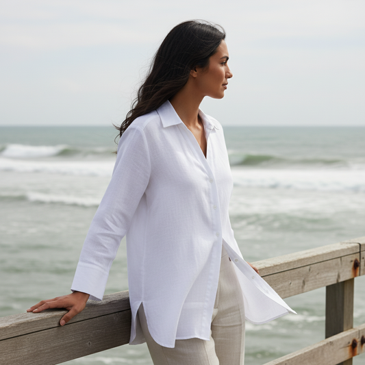 Artists Choice White Linen Shirt | Foil FO8297