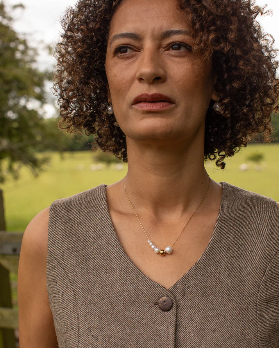 Ashford Multi Ball Necklace | Gold | Chalk