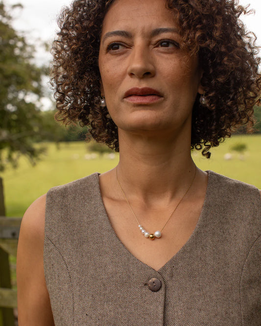 Ashford Multi Ball Necklace | Gold | Chalk