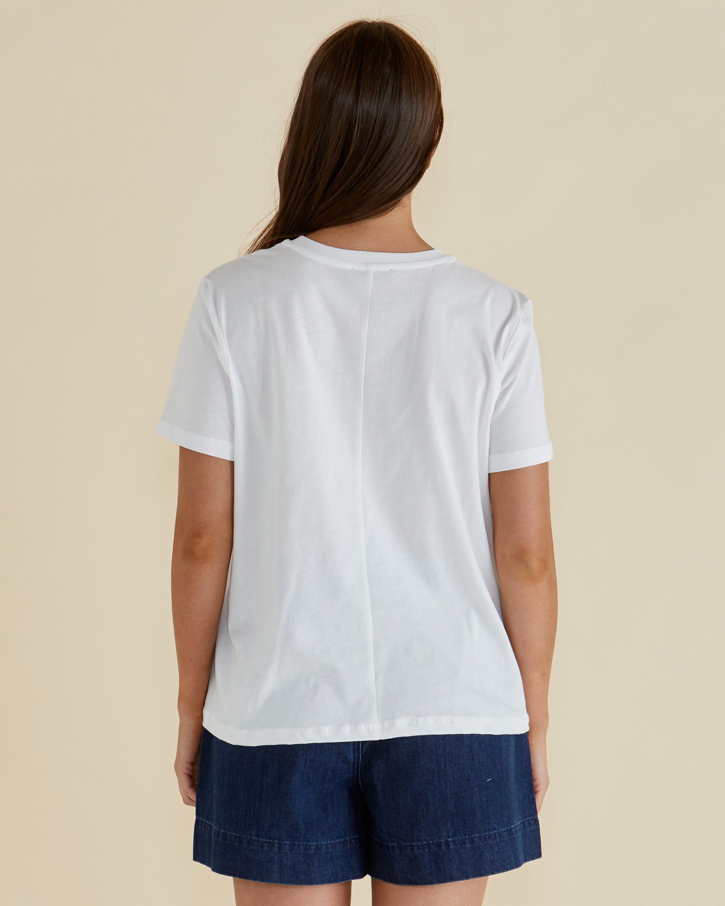 Crew Neck Paradise Beach Print Crew T.Shirt - Ellia | Betty Basics Style 1092PBP