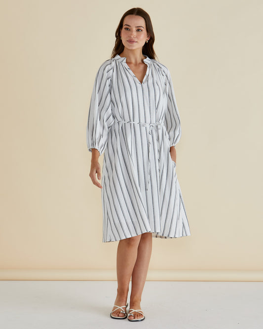 Black & White Striped Dress - Jenna | Betty Basics Style 8438