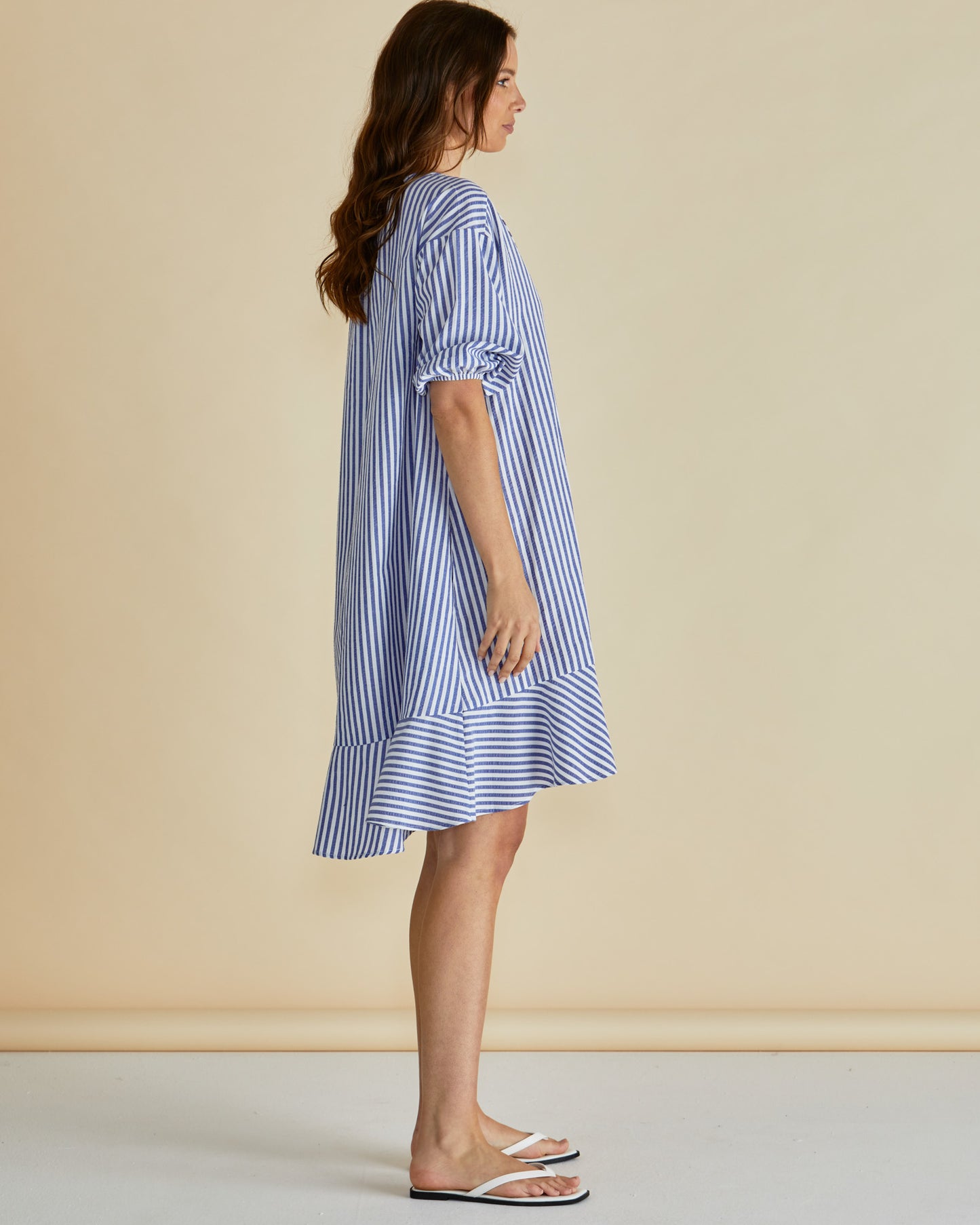 Blue & White Striped Dress - Livvy | Betty Basics Style 8503