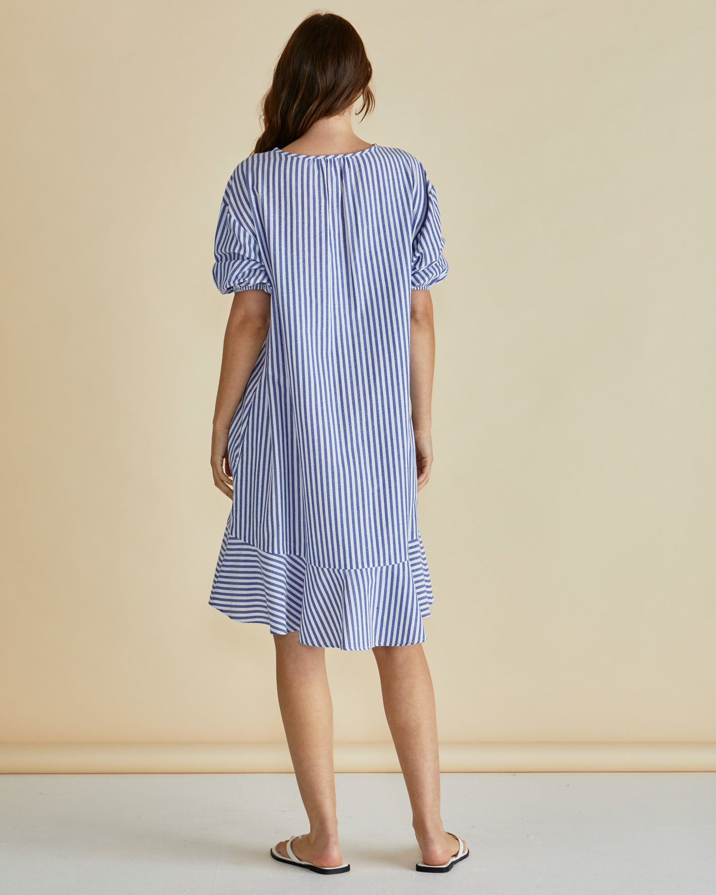 Blue & White Striped Dress - Livvy | Betty Basics Style 8503