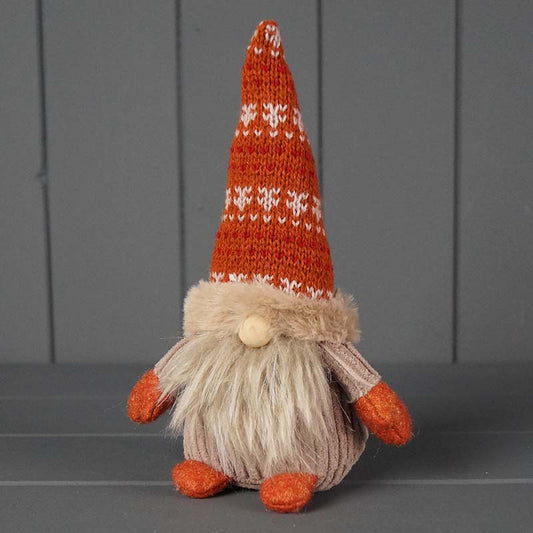 Orange and Beige Patterned Gonk | Satchville