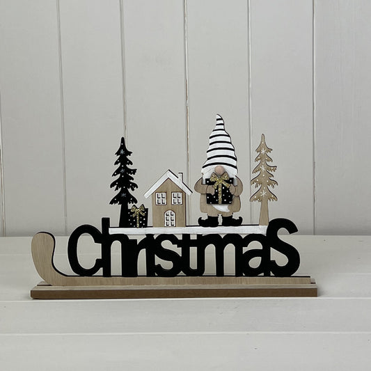 Wooden Sleigh Christmas Decoration | Satchville