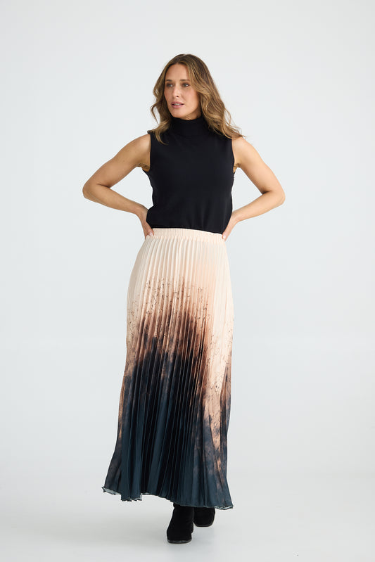 Alias Pleated Skirt - Calligraphy | Brave & True